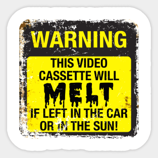 Retro VHS Heat Warning Label Sticker